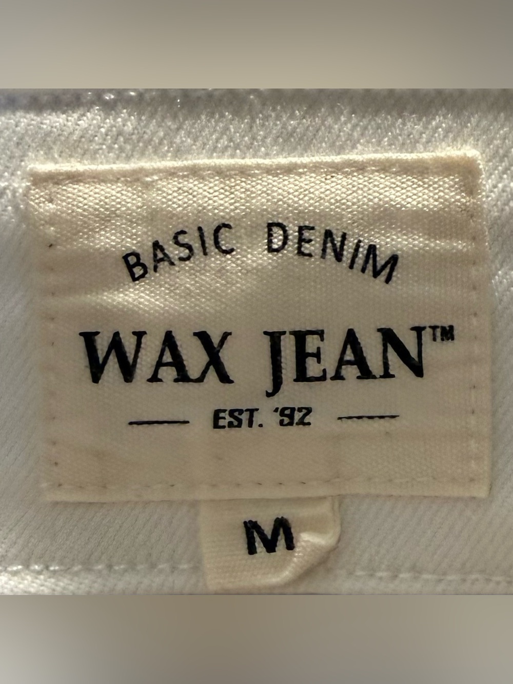 Wax Jean Medium White Denim NWT Trucker Jacket - Picture 5 of 8